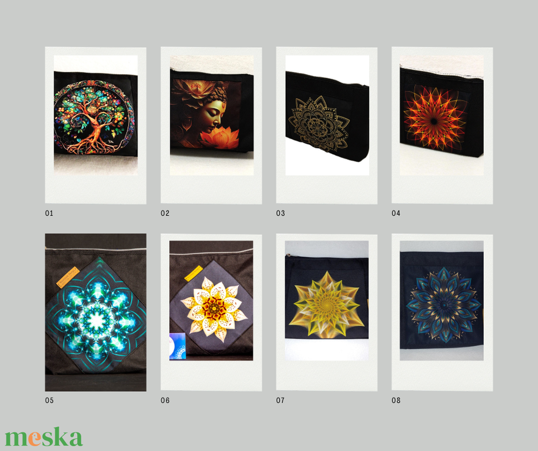 Zöld életfa motívumos mandala neszesszer/táskarendező-Több minta! - táska & tok - neszesszer - Meska.hu