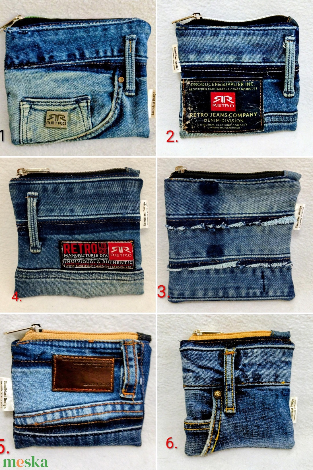 Újrahasznosított  farmer neszesszer/táskarendező-Több minta! - táska & tok - neszesszer - Meska.hu