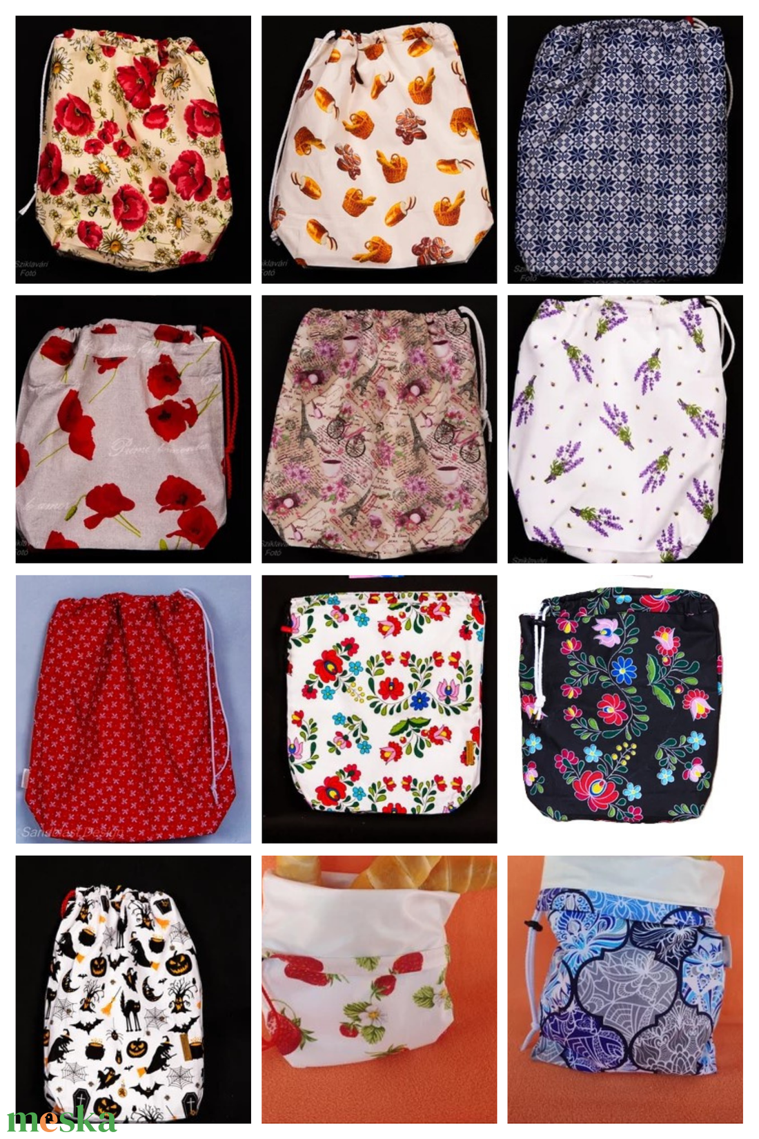 Marokkói csempe mintás kenyeres zskák - táska & tok - bevásárlás & shopper táska - kenyeres zsák - Meska.hu