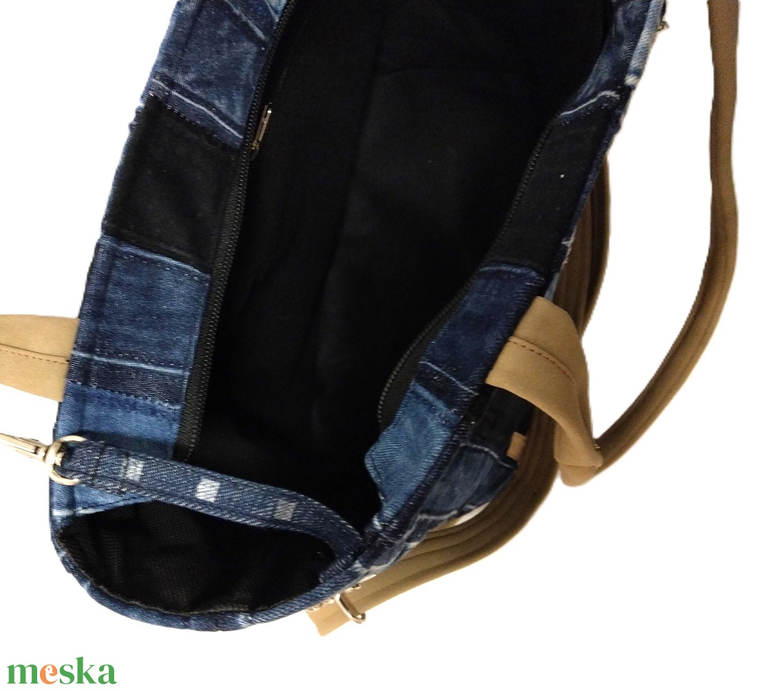  Újrahasznosított farmer táska - táska & tok - kézitáska & válltáska - vállon átvethető táska - Meska.hu