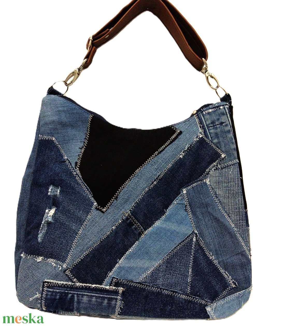  Újrahasznosított  farmer váll-táska - táska & tok - kézitáska & válltáska - vállon átvethető táska - Meska.hu