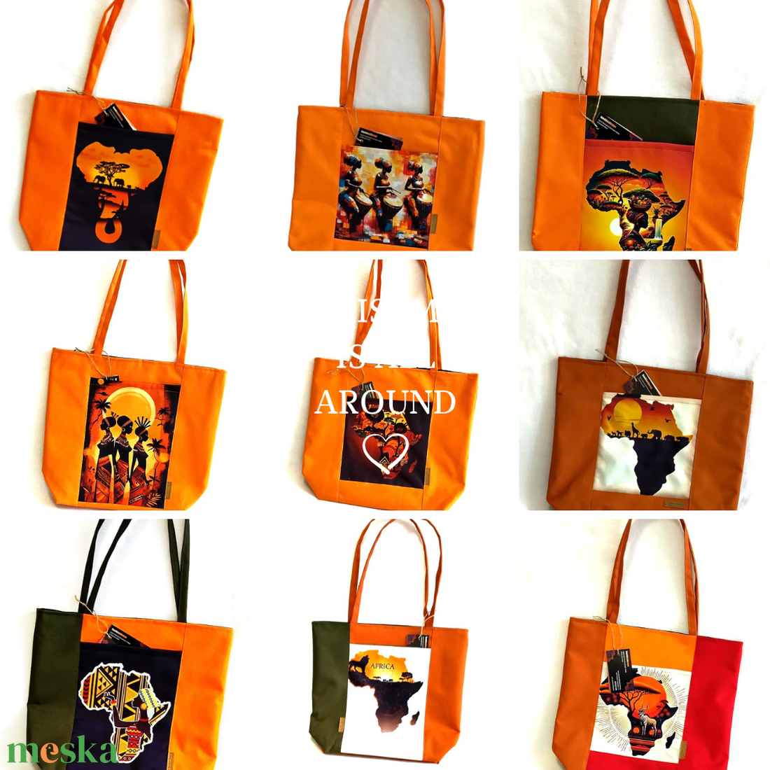 Afrika varázsa shopperek - táska & tok - kézitáska & válltáska - válltáska - Meska.hu