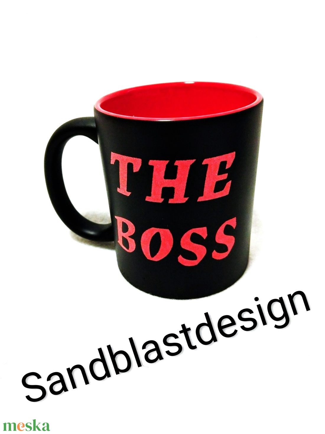 THE BOSS-homokgravirozott bögre - otthon & életmód - konyhafelszerelés, tálalás - tálalás - bögre & csésze - Meska.hu