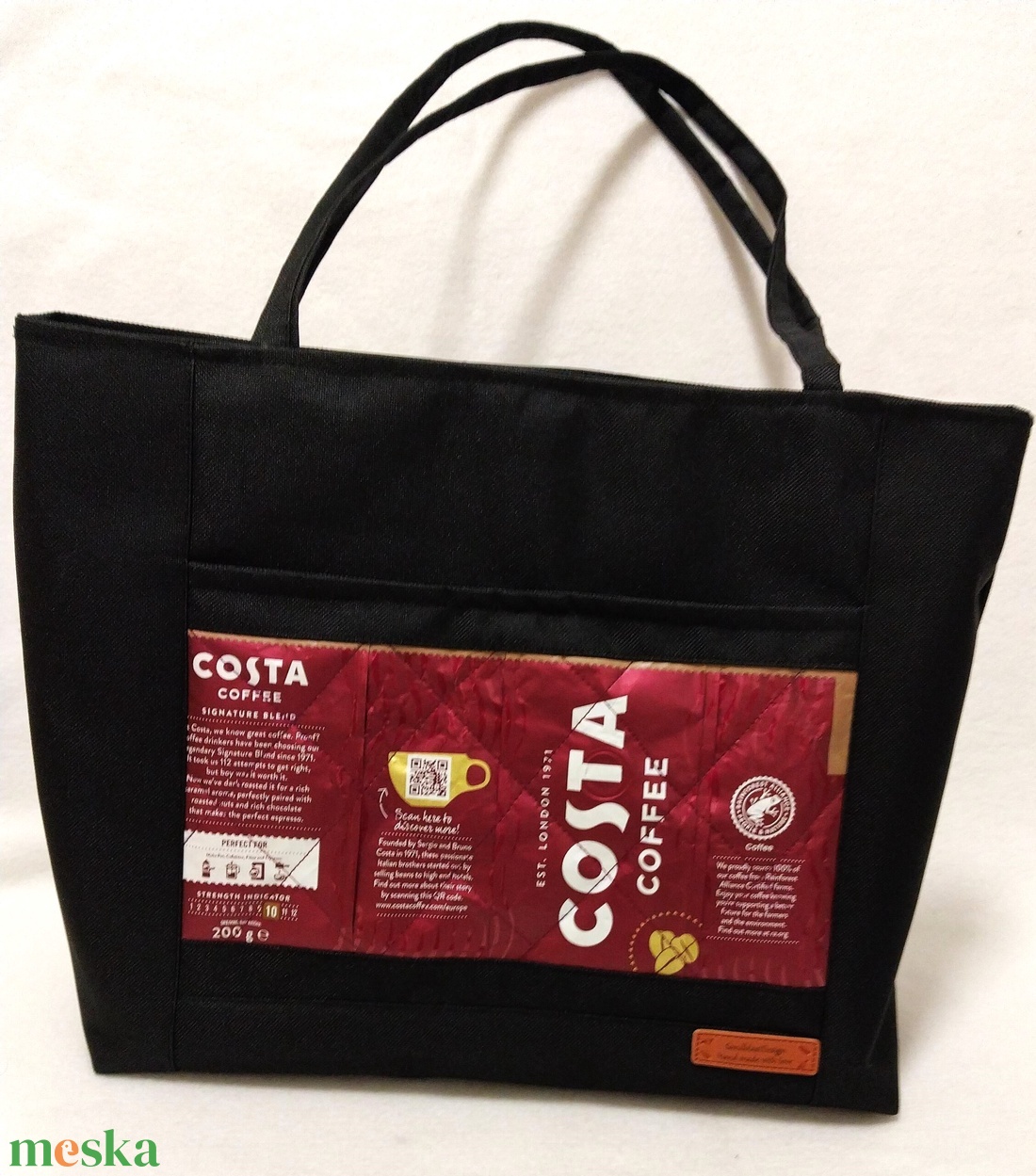COSTA újrahasznosított kávé zacskós shopper - táska & tok - kézitáska & válltáska - kézitáska - Meska.hu