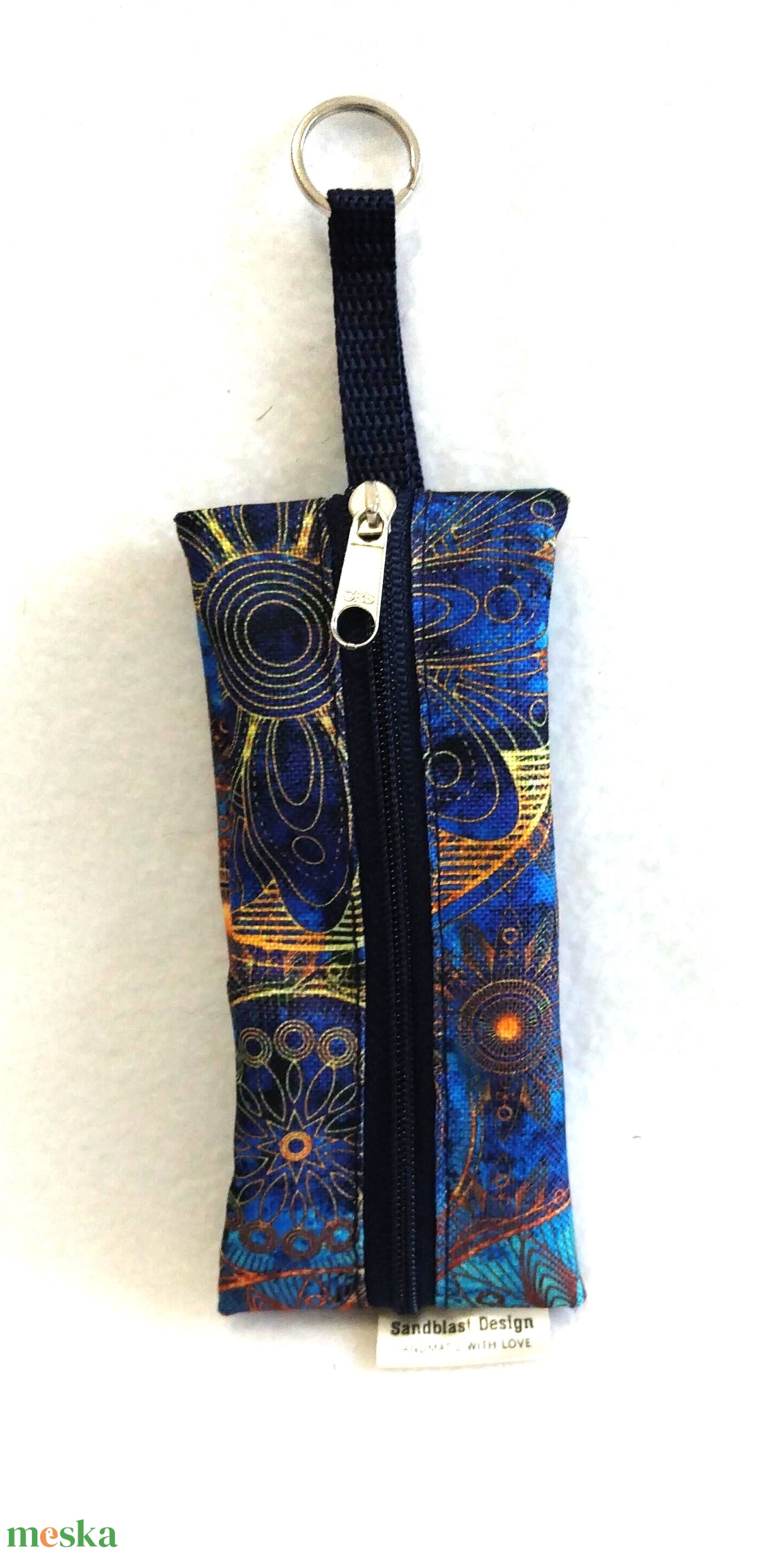 Mandala motívumos  vízhatlan gyöngyvászon zsepi tartók, vagy bármi tartók - táska & tok - kulcstartó & táskadísz - kulcstartó - Meska.hu