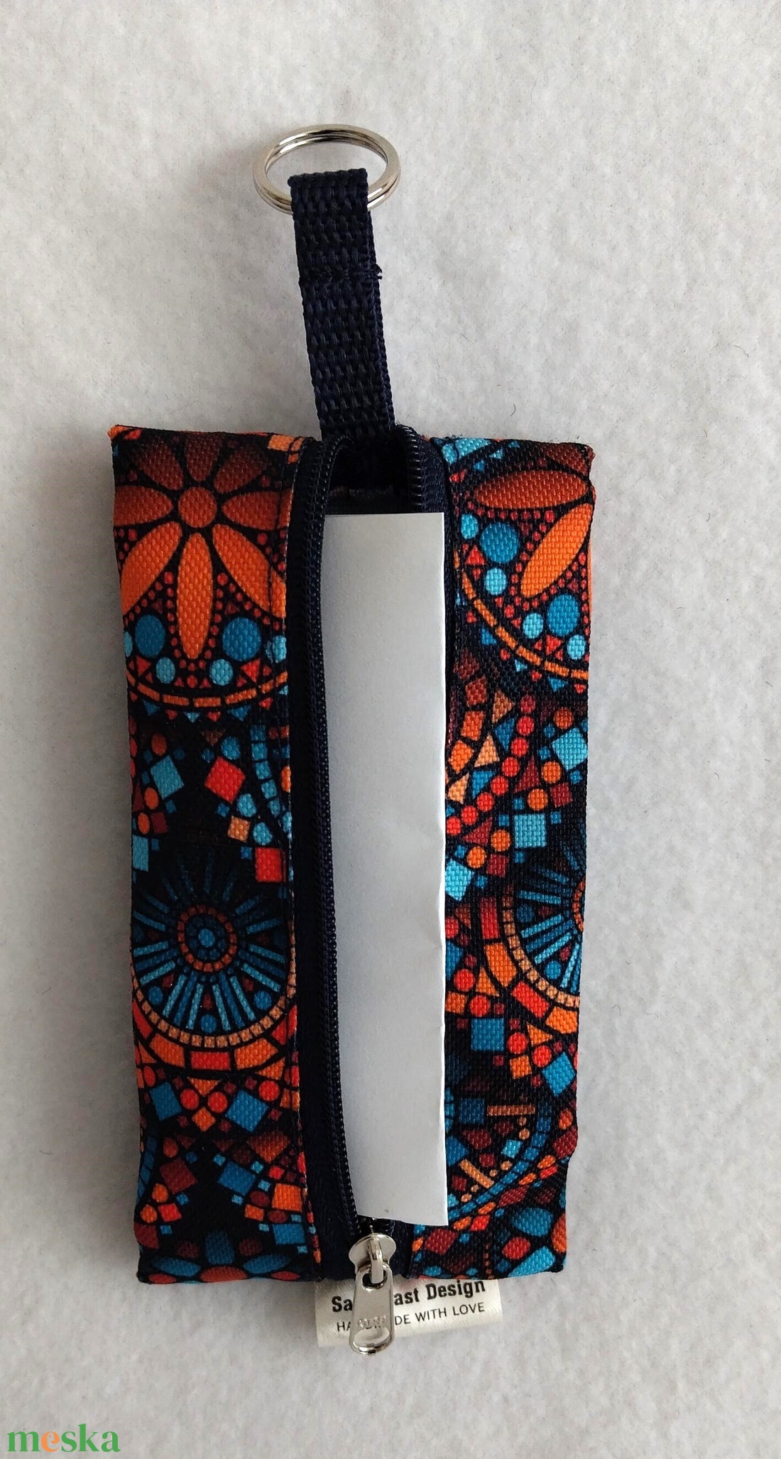 Mandala motívumos  vízhatlan gyöngyvászon zsepi tartók, vagy bármi tartók - táska & tok - kulcstartó & táskadísz - kulcstartó - Meska.hu