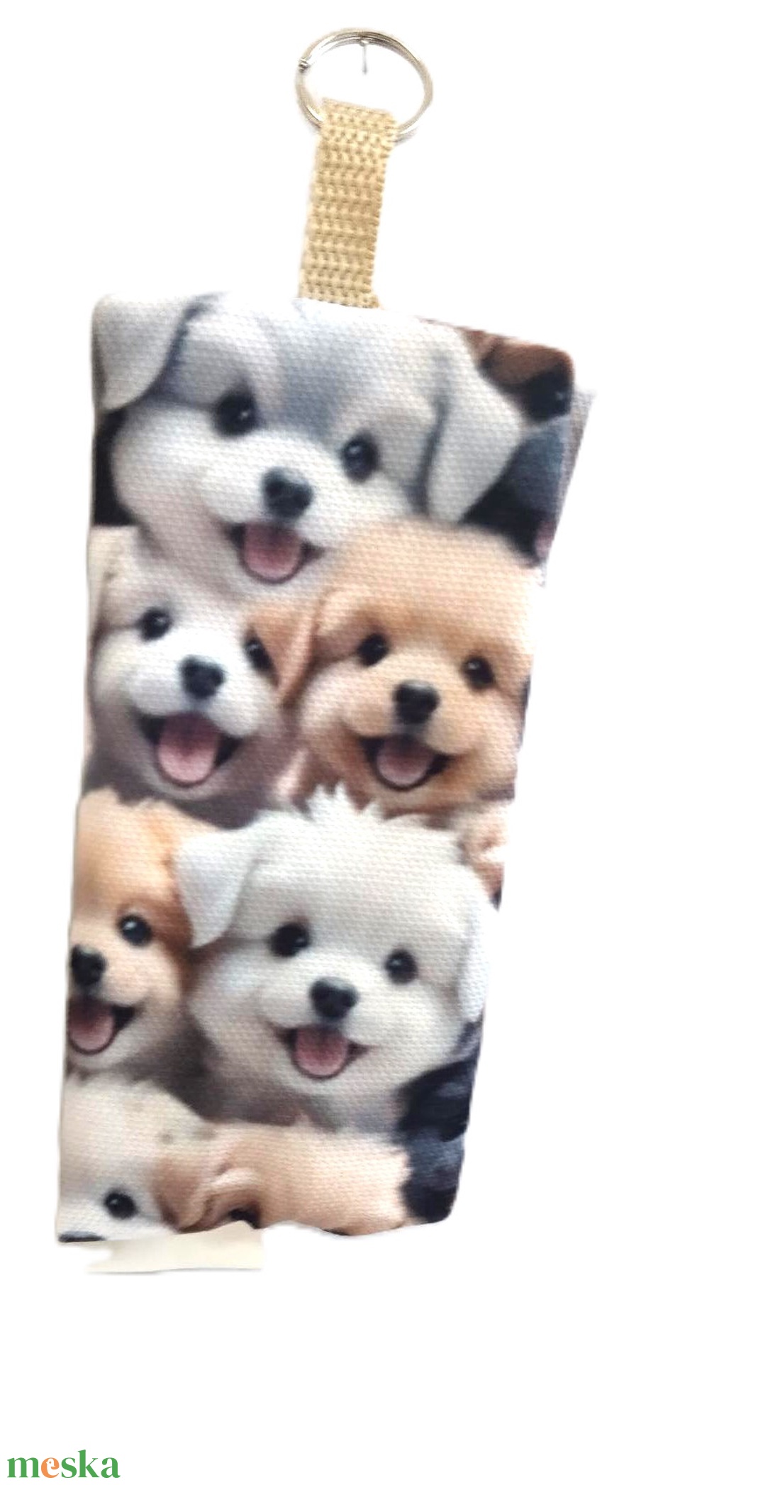 Cuki állat mintás Vidám kutyusok  vízhatlan gyöngyvászon zsepi tartók, vagy bármi tartók - táska & tok - kulcstartó & táskadísz - kulcstartó - Meska.hu