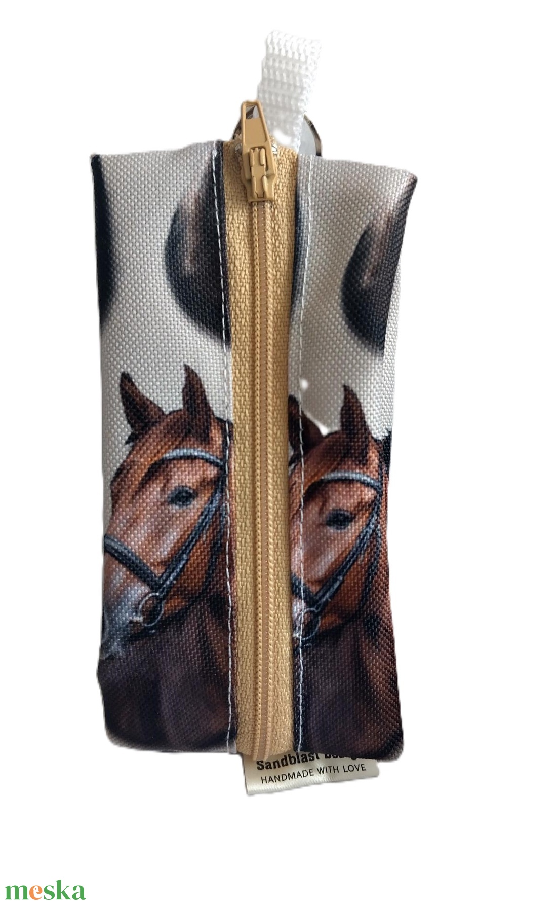 Cuki állat mintás Lovas  vízhatlan gyöngyvászon zsepi tartók, vagy bármi tartók - táska & tok - kulcstartó & táskadísz - kulcstartó - Meska.hu