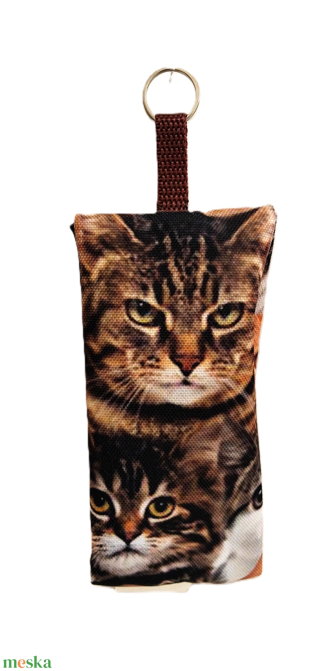 Cuki állat mintás Cica  vízhatlan gyöngyvászon zsepi tartók, vagy bármi tartók - táska & tok - kulcstartó & táskadísz - kulcstartó - Meska.hu