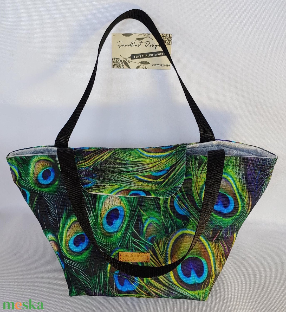 Páva tol motívumos ebédhordó kistáska-Több minta! - táska & tok - uzsonna- & ebéd tartó - szendvics csomagoló - Meska.hu