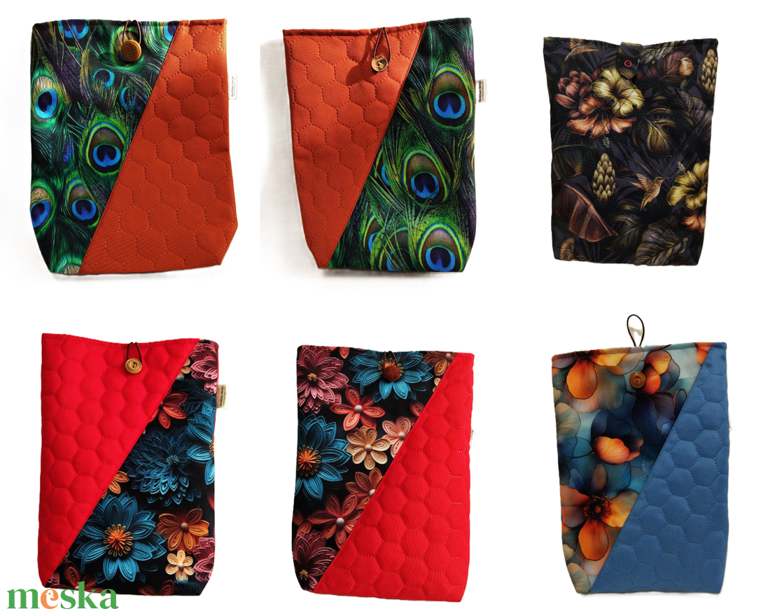 Kolibris mintázatú könyvtok - táska & tok - ebook & tablet tok - Meska.hu