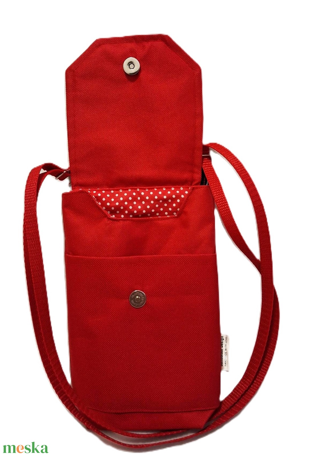 Piros  Virágos Cordura mobil tok, telefon kistáska - táska & tok - pénztárca & más tok - telefontok - Meska.hu