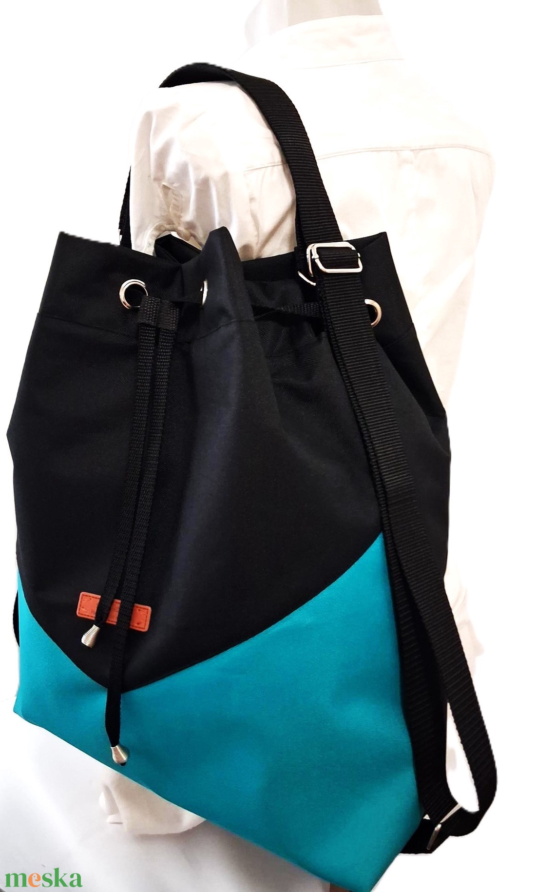 Variálható Design Táska, Türkiz shopper bag - táska & tok - variálható táska - Meska.hu