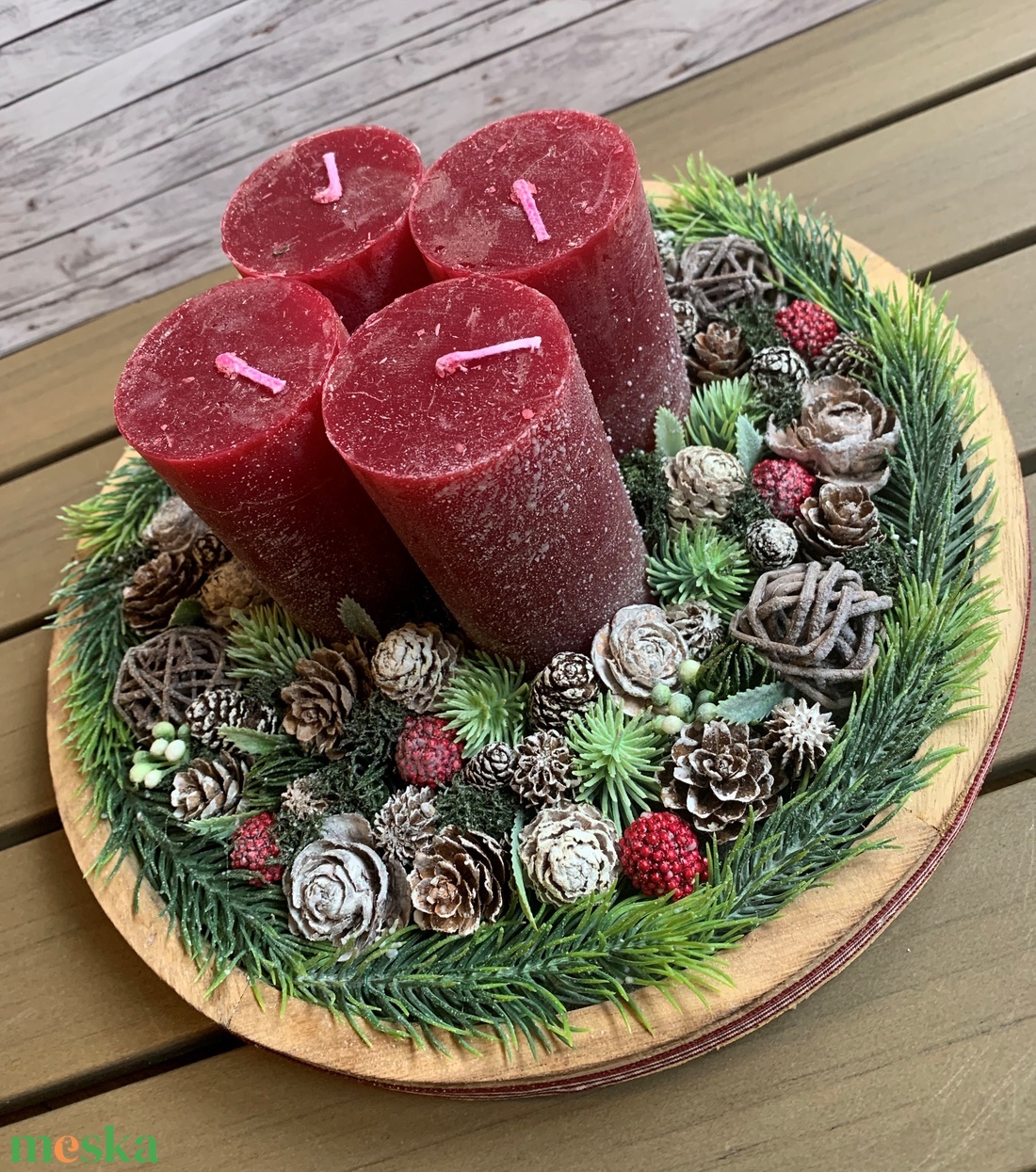 Bordó adventi asztaldísz - karácsony - adventi díszek - adventi asztaldísz - Meska.hu Bordó adventi asztaldísz - karácsony - adventi díszek - adventi asztaldísz - Meska.hu