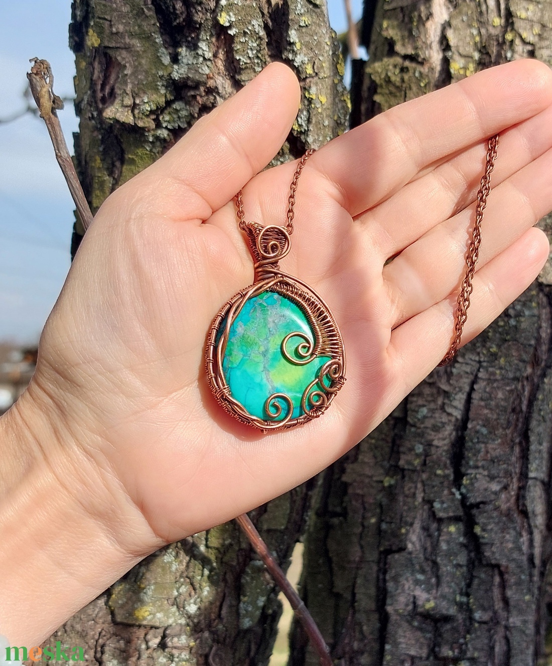 Türkinit medál  - ékszer - nyaklánc - medálos nyaklánc - Meska.hu