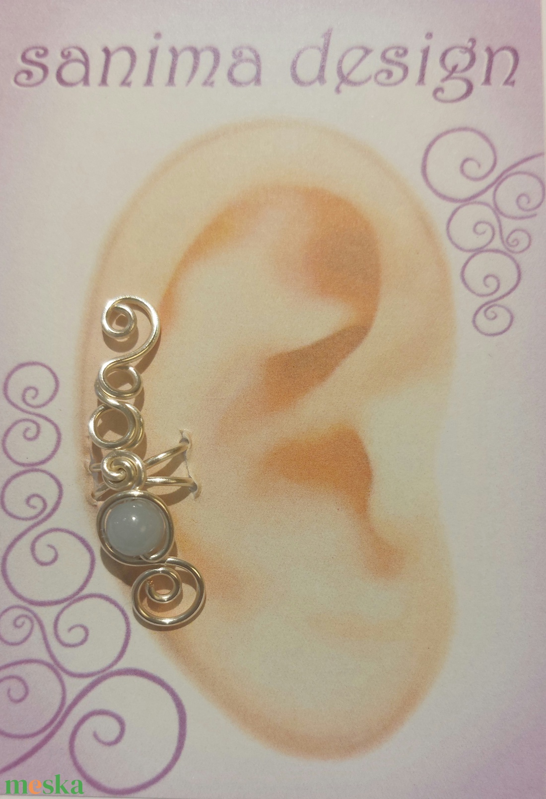 Fülgyűrű angelittel - ékszer - ékszerszett - Meska.hu