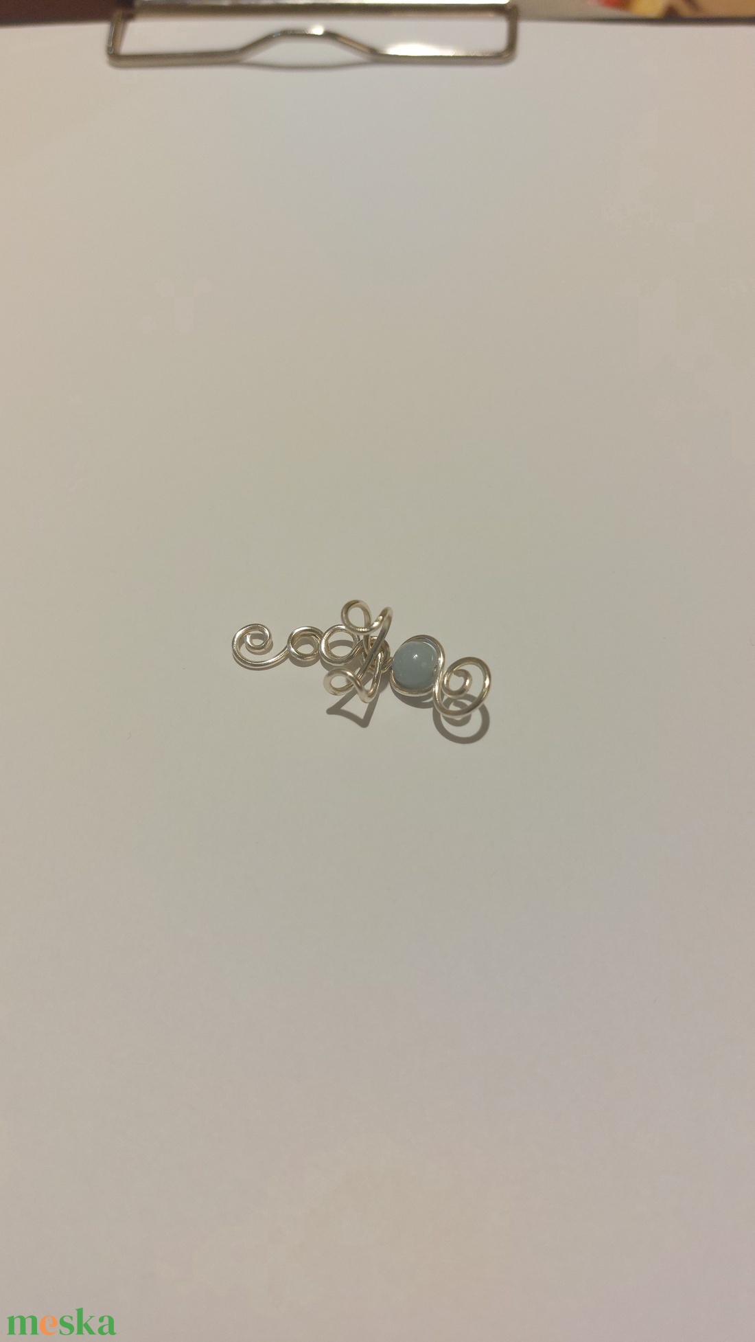 Fülgyűrű angelittel - ékszer - ékszerszett - Meska.hu