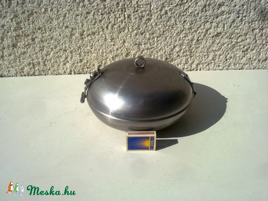 Kis sütődiszkosz, acél sütő-főző edény, 4 személyes. -  - Meska.hu