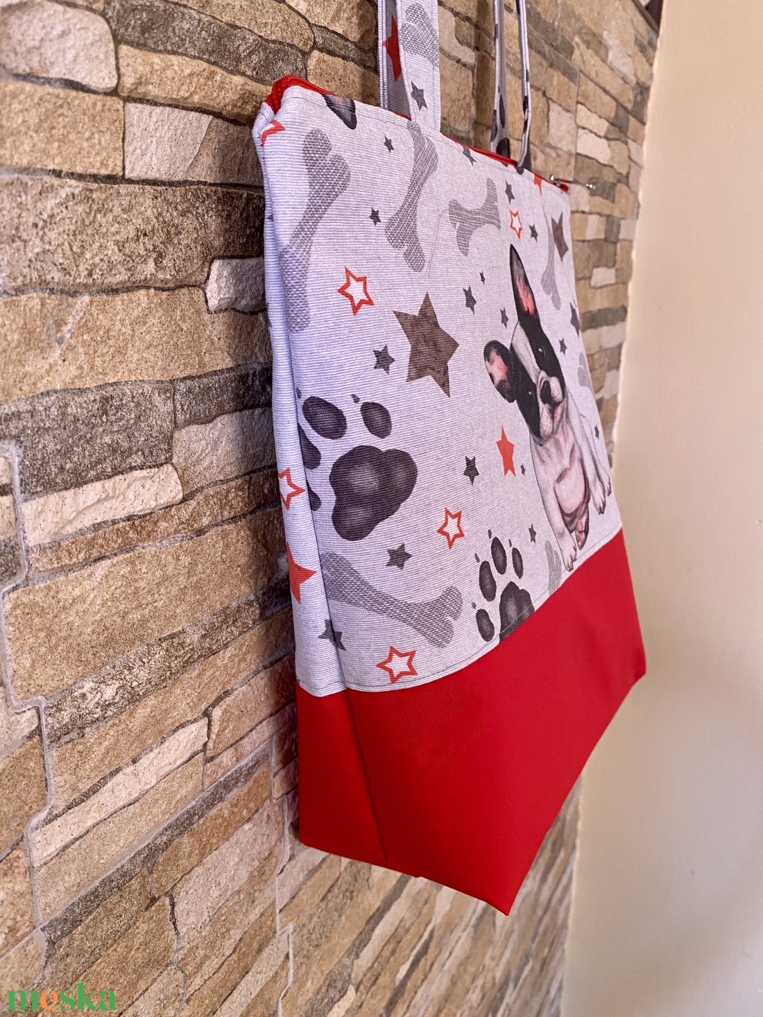 KISKUTYÁS ( vállon is hordható) textil táska  - táska & tok - hátizsák - hátizsák - Meska.hu