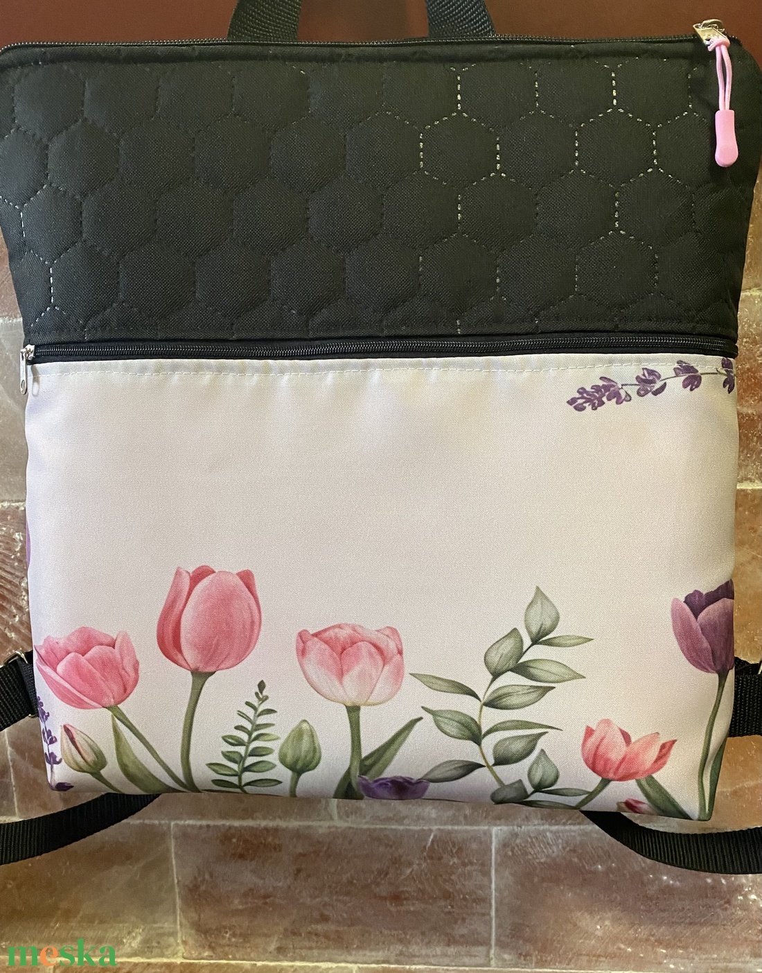 Tulipán mintás háti táska - táska & tok - bevásárlás & shopper táska - shopper, textiltáska, szatyor - Meska.hu Tulipán mintás háti táska - táska & tok - bevásárlás & shopper táska - shopper, textiltáska, szatyor - Meska.hu