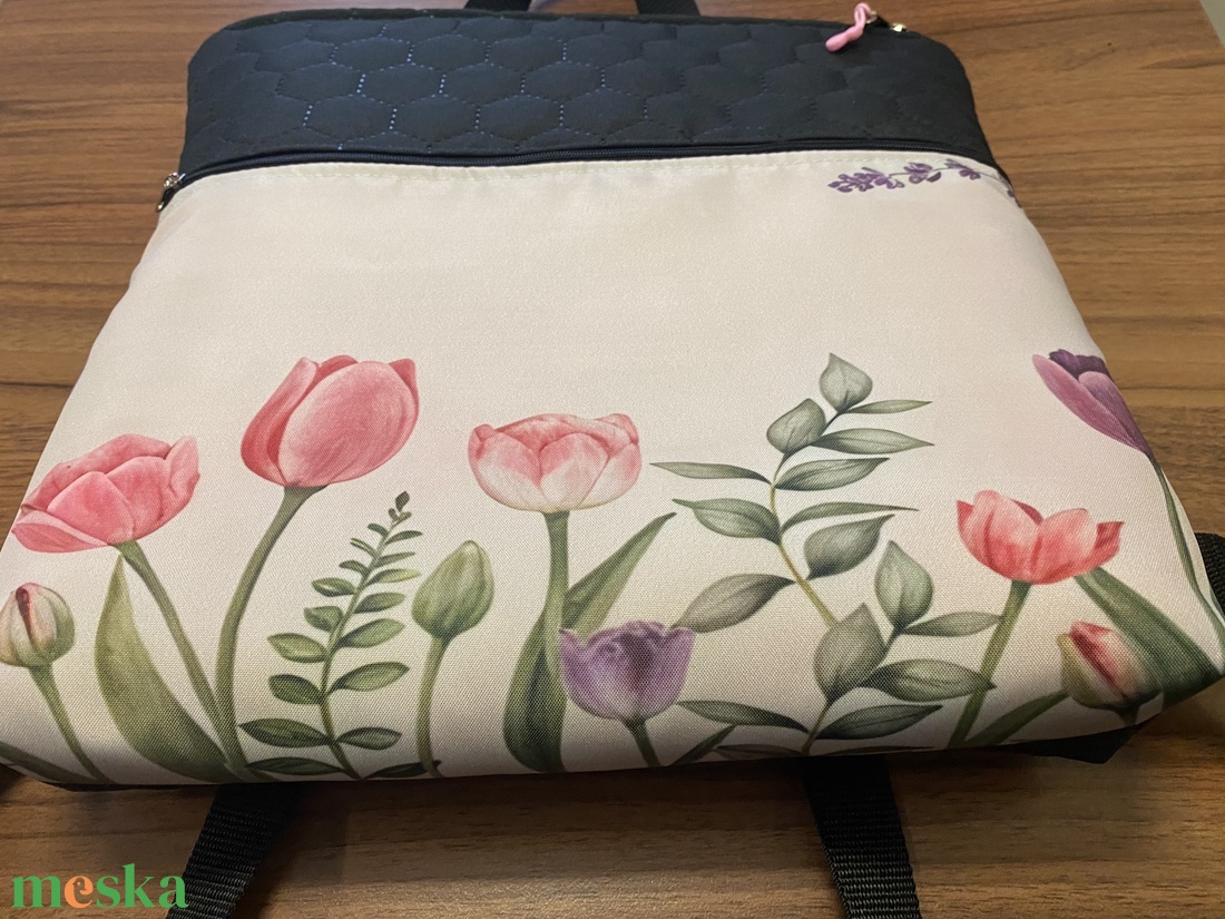 Tulipán mintás háti táska - táska & tok - bevásárlás & shopper táska - shopper, textiltáska, szatyor - Meska.hu Tulipán mintás háti táska - táska & tok - bevásárlás & shopper táska - shopper, textiltáska, szatyor - Meska.hu