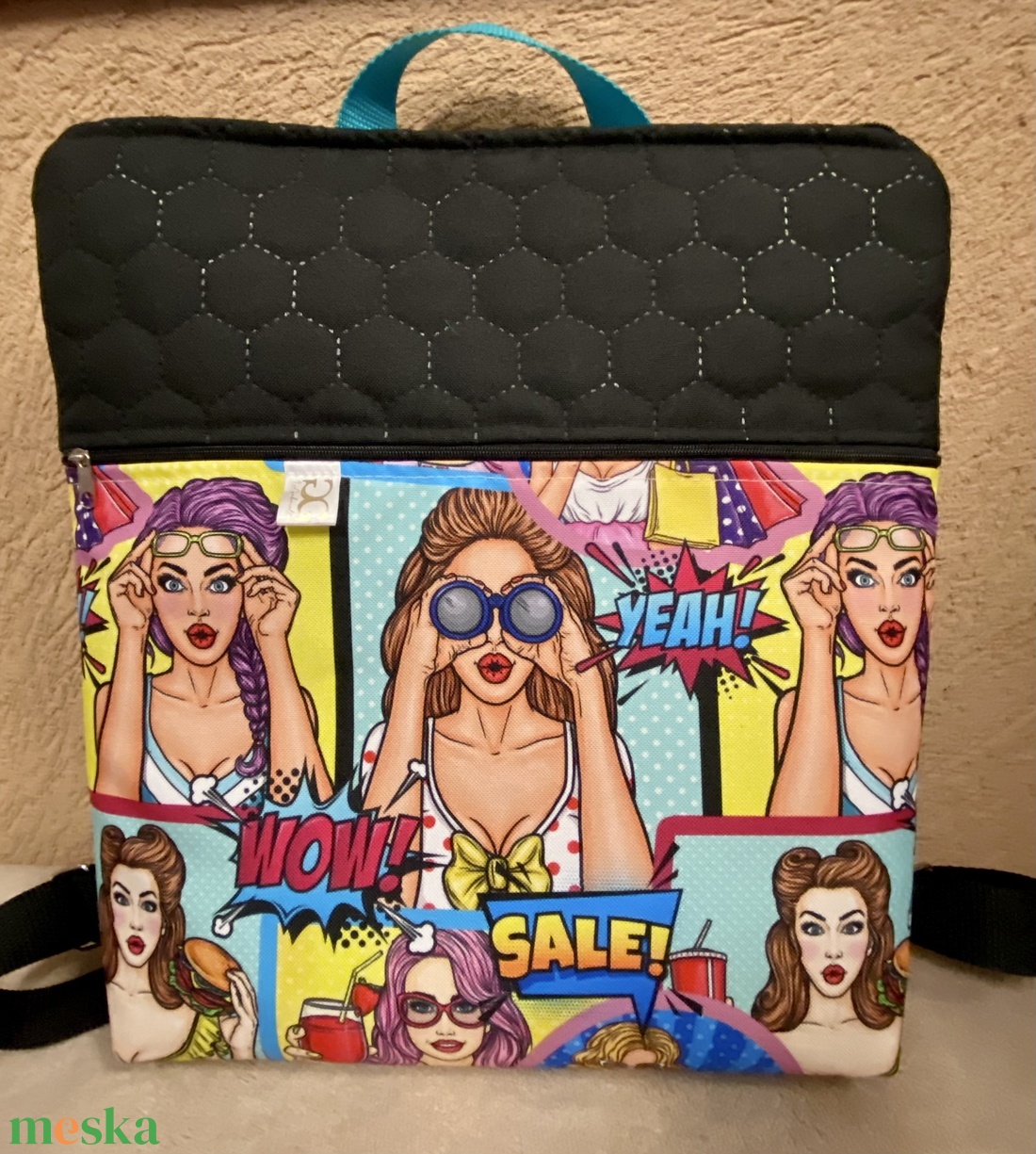 POP ART WOW hátitáska - táska & tok - bevásárlás & shopper táska - shopper, textiltáska, szatyor - Meska.hu POP ART WOW hátitáska - táska & tok - bevásárlás & shopper táska - shopper, textiltáska, szatyor - Meska.hu