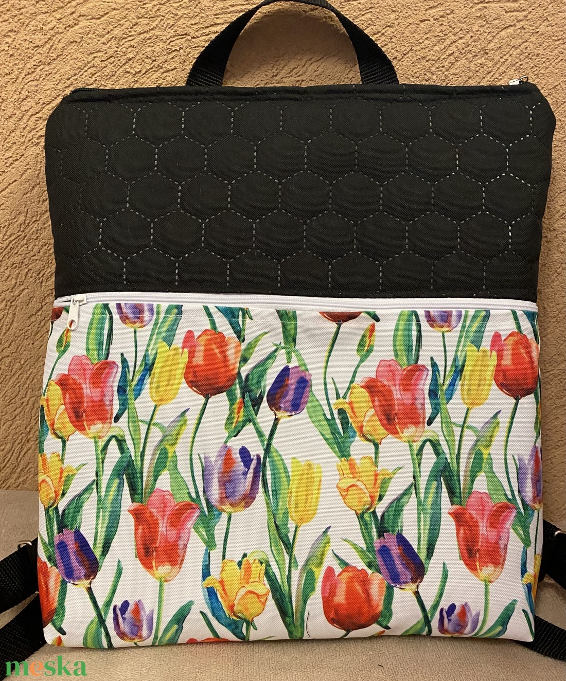 Csodás tulipános hátitáska - táska & tok - bevásárlás & shopper táska - shopper, textiltáska, szatyor - Meska.hu Csodás tulipános hátitáska - táska & tok - bevásárlás & shopper táska - shopper, textiltáska, szatyor - Meska.hu