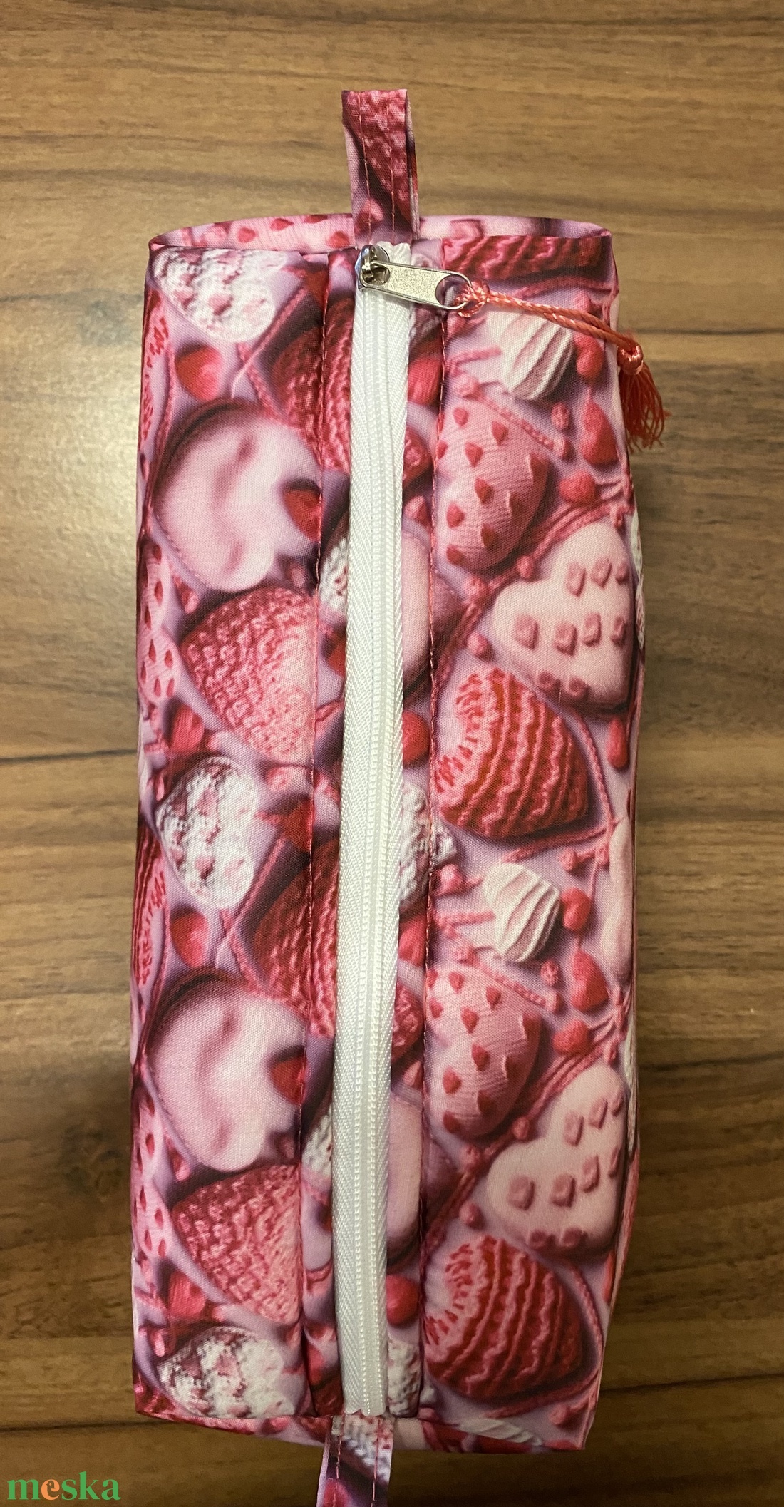 Pink-Szívecskés, csodás neszesszer/sminktáska - táska & tok - neszesszer - Meska.hu