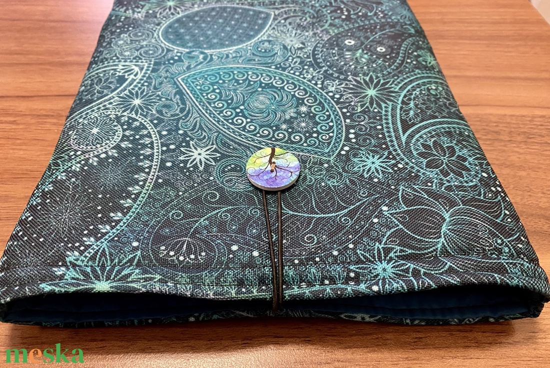 Keleties ( Paisley _zöldes ) mintás könyvtok - otthon & életmód - papír, írószer - könyv- és füzetborító - Meska.hu