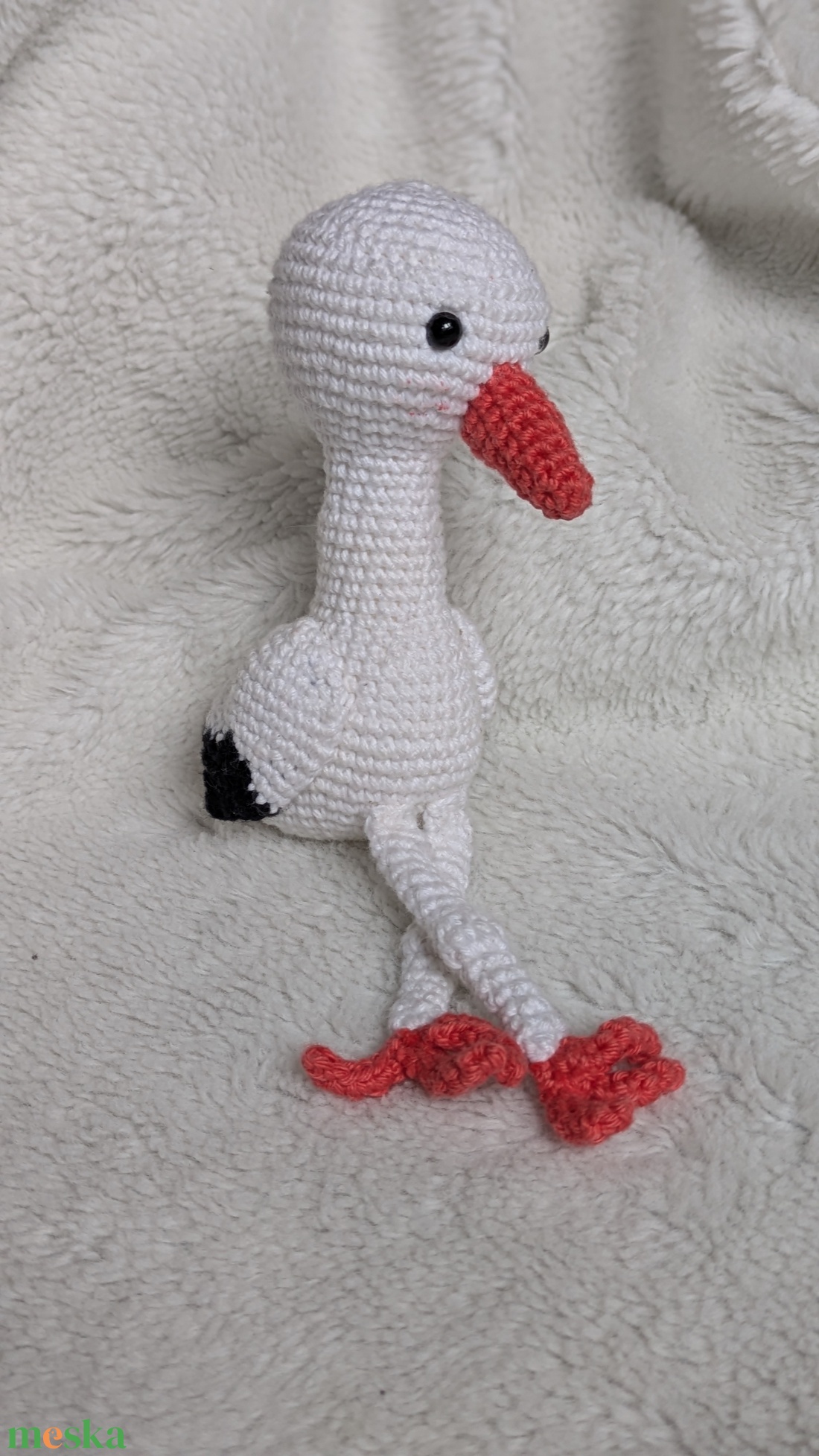 Horgolt gólya - játék & sport - plüssállat & játékfigura - madár - Meska.hu