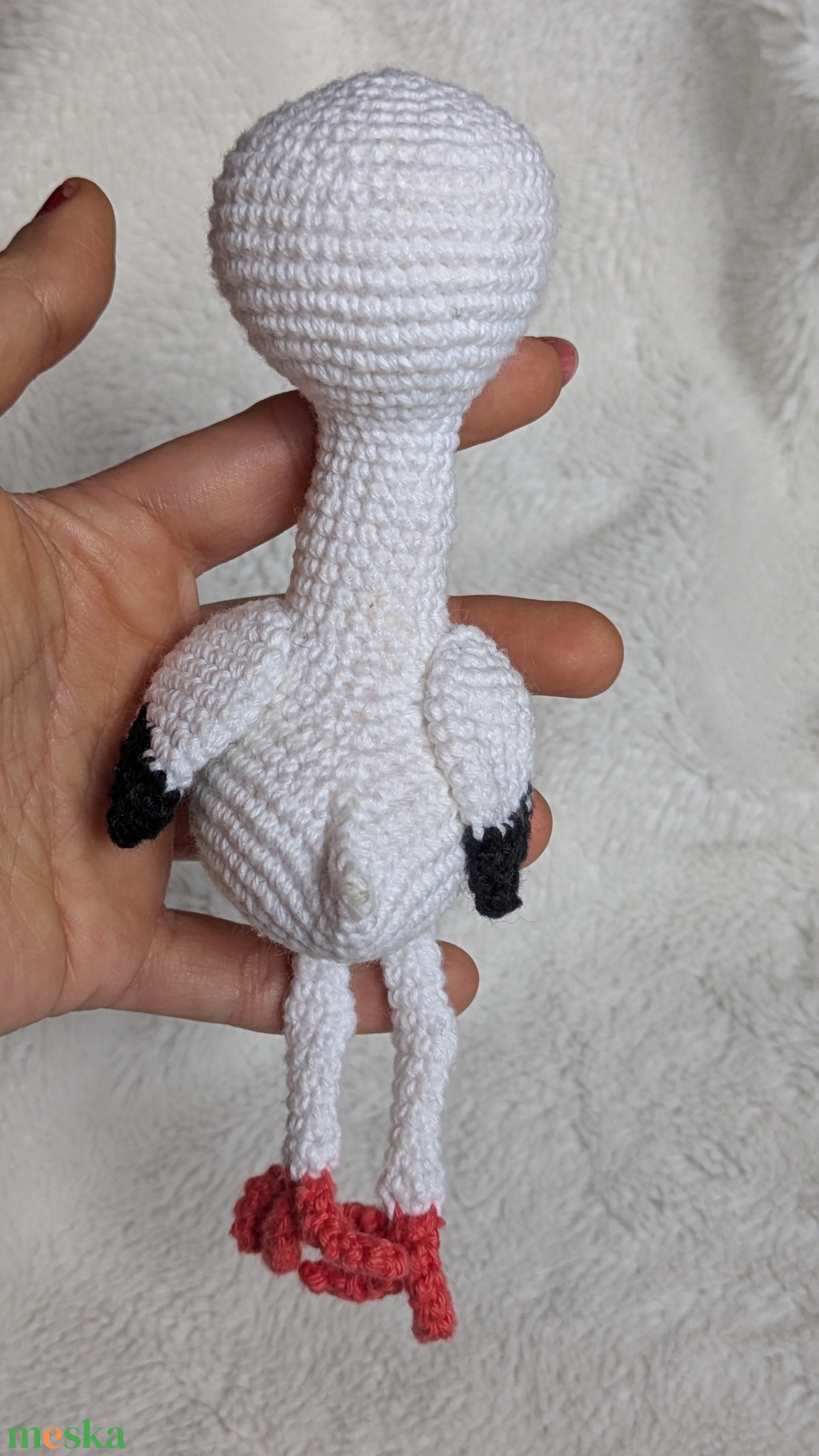 Horgolt gólya - játék & sport - plüssállat & játékfigura - madár - Meska.hu