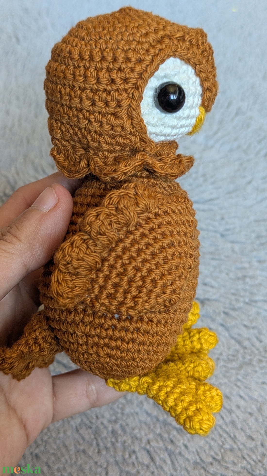 Horgolt barna bagoly - játék & sport - plüssállat & játékfigura - bagoly - Meska.hu