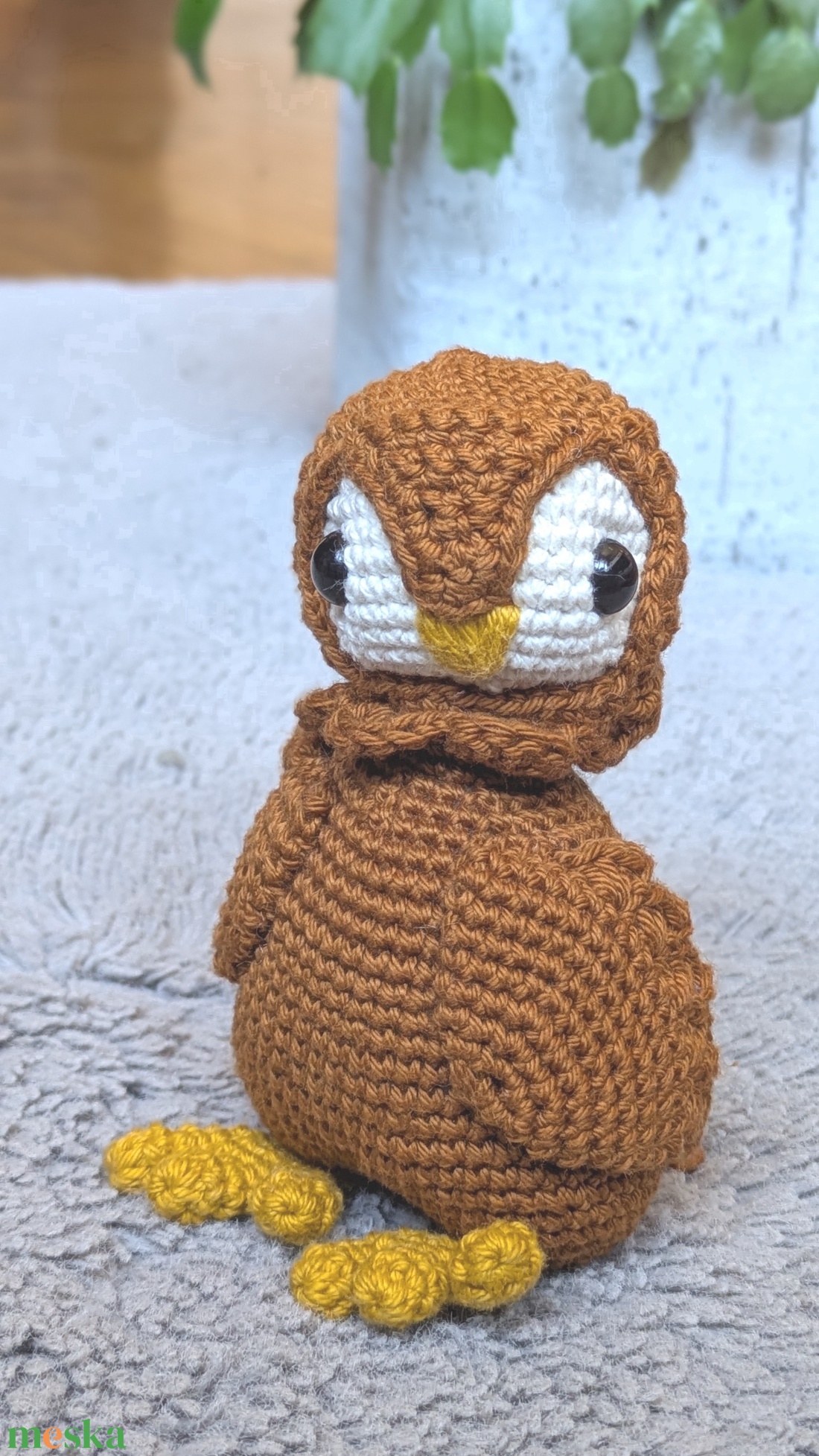 Horgolt barna bagoly - játék & sport - plüssállat & játékfigura - bagoly - Meska.hu