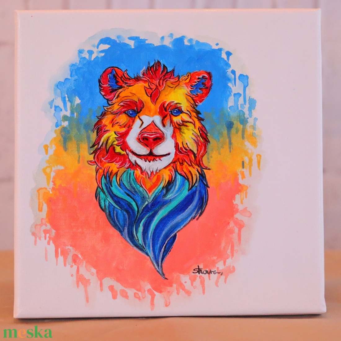 Totemállatok kép sorozat - művészet - festmény - akril - Meska.hu