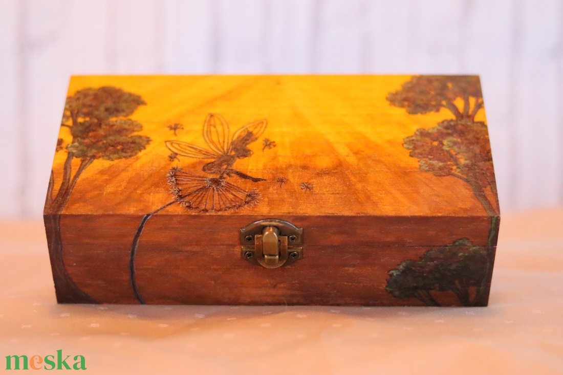 Tündérkés fadoboz - ékszer - ékszertartó - ékszerdoboz - Meska.hu