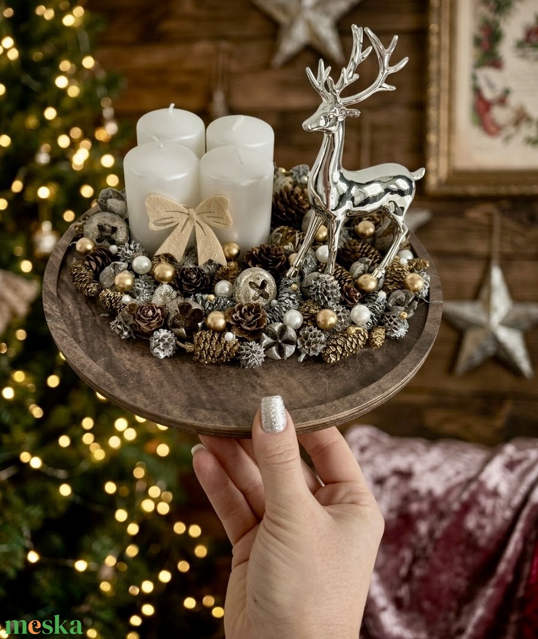 Adventi asztaldísz - karácsony - adventi díszek - adventi asztaldísz - Meska.hu