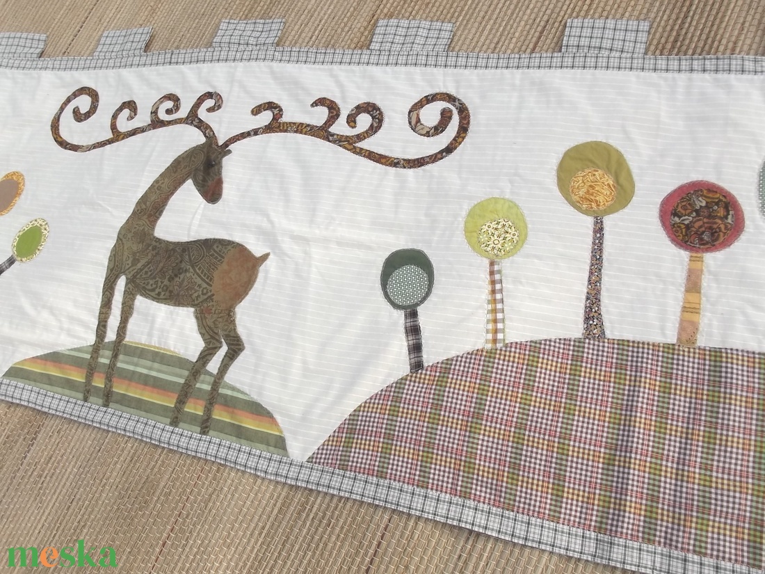 Szarvasos falvédő, 200 x 90 cm, kevesebb formával - otthon & életmód - babaszoba, gyerekszoba - falvédő gyerekszobába - Meska.hu