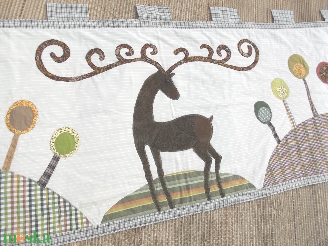 Szarvasos falvédő, 200 x 90 cm, kevesebb formával - otthon & életmód - babaszoba, gyerekszoba - falvédő gyerekszobába - Meska.hu