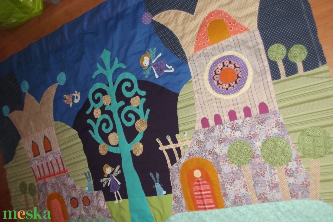 Tündéres falvédő 200 X 120 cm - otthon & életmód - babaszoba, gyerekszoba - falvédő gyerekszobába - Meska.hu
