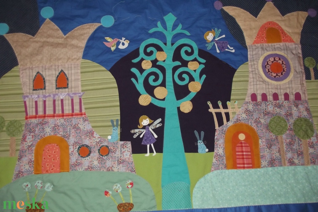 Tündéres falvédő 200 X 120 cm - otthon & életmód - babaszoba, gyerekszoba - falvédő gyerekszobába - Meska.hu