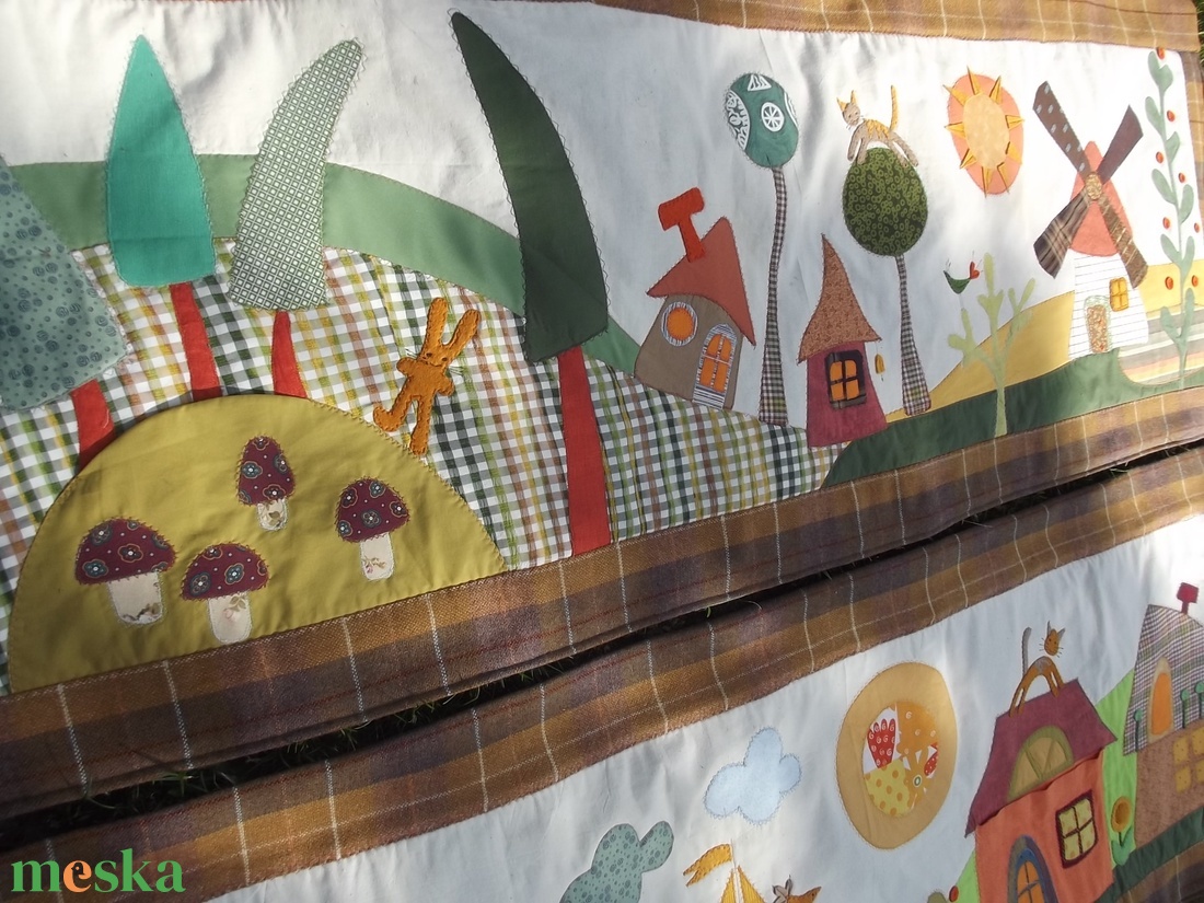 Keskeny falikép, szélmalmos-macskás 150 x 60 cm - otthon & életmód - babaszoba, gyerekszoba - falvédő gyerekszobába - Meska.hu Keskeny falikép, szélmalmos-macskás 150 x 60 cm - otthon & életmód - babaszoba, gyerekszoba - falvédő gyerekszobába - Meska.hu