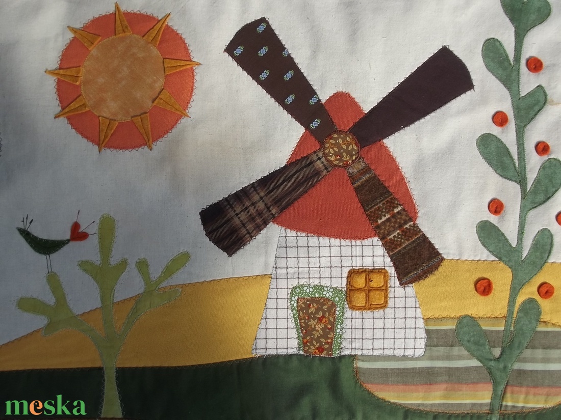 Keskeny falikép, szélmalmos-macskás 150 x 60 cm - otthon & életmód - babaszoba, gyerekszoba - falvédő gyerekszobába - Meska.hu Keskeny falikép, szélmalmos-macskás 150 x 60 cm - otthon & életmód - babaszoba, gyerekszoba - falvédő gyerekszobába - Meska.hu
