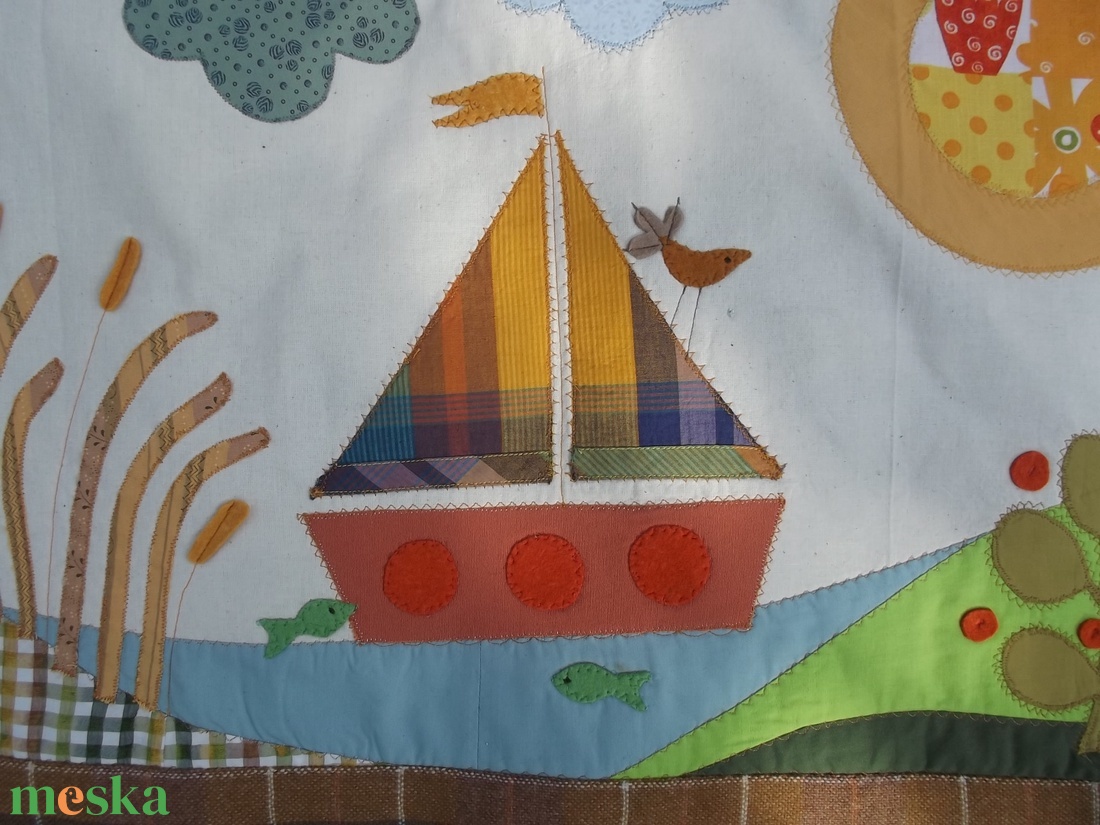 Keskeny falikép, hajós-tavas 150 x 60 cm - otthon & életmód - babaszoba, gyerekszoba - falvédő gyerekszobába - Meska.hu Keskeny falikép, hajós-tavas 150 x 60 cm - otthon & életmód - babaszoba, gyerekszoba - falvédő gyerekszobába - Meska.hu