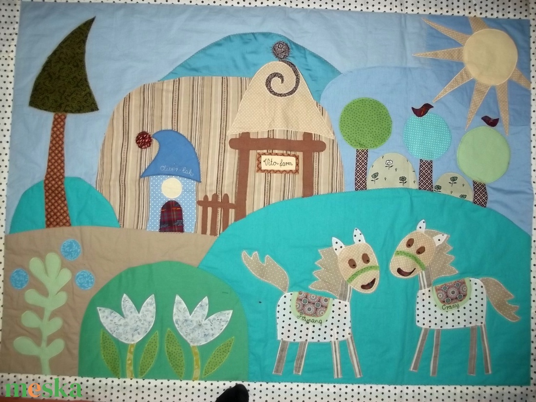 Lovas ágytakaró 100 x 140 - otthon & életmód - babaszoba, gyerekszoba - babatakaró, gyerek pléd - Meska.hu