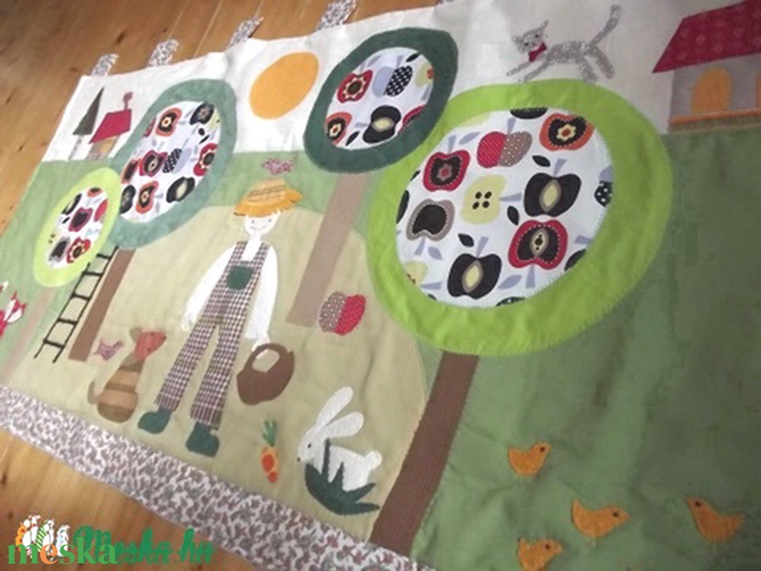 Kertes-almafás falikép 120x60 cm - otthon & életmód - babaszoba, gyerekszoba - falvédő gyerekszobába - Meska.hu Kertes-almafás falikép 120x60 cm - otthon & életmód - babaszoba, gyerekszoba - falvédő gyerekszobába - Meska.hu