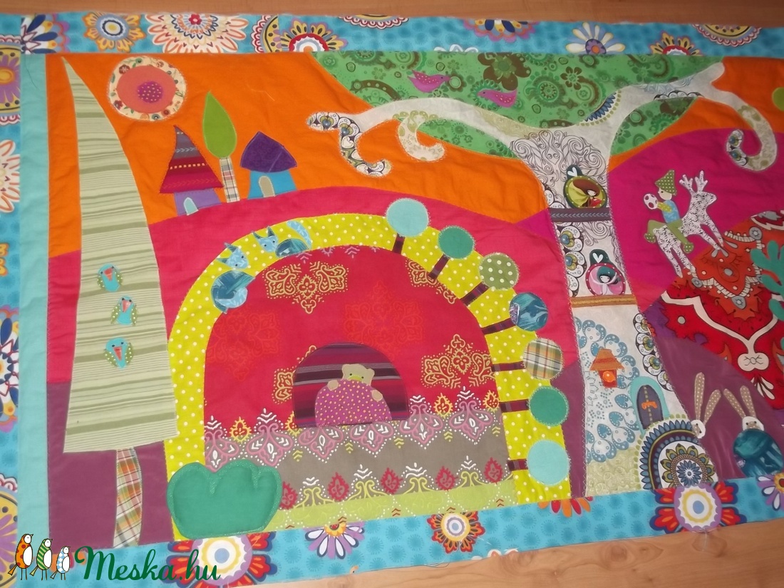 Mesefalvédő, élénk, telt színekkel 160x80 cm - otthon & életmód - babaszoba, gyerekszoba - falvédő gyerekszobába - Meska.hu Mesefalvédő, élénk, telt színekkel 160x80 cm - otthon & életmód - babaszoba, gyerekszoba - falvédő gyerekszobába - Meska.hu