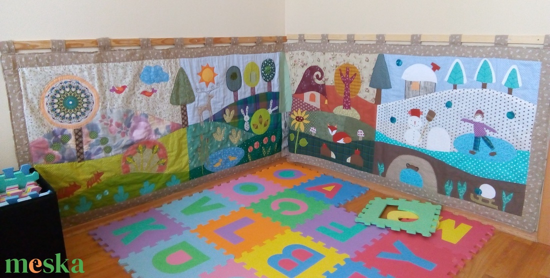 4 évszak falvédő 280x70 cm - otthon & életmód - babaszoba, gyerekszoba - falvédő gyerekszobába - Meska.hu 4 évszak falvédő 280x70 cm - otthon & életmód - babaszoba, gyerekszoba - falvédő gyerekszobába - Meska.hu