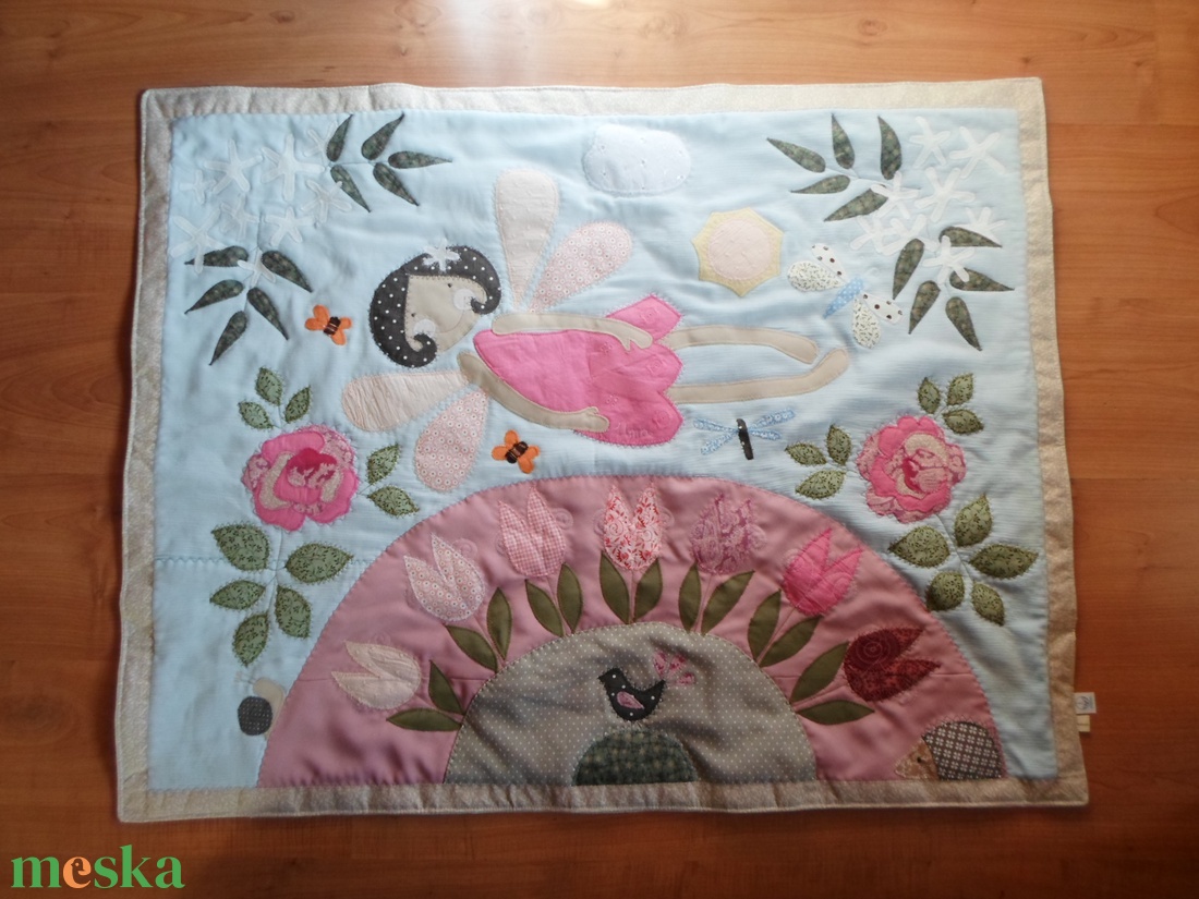 Babatakaró, tündérkés 70x100 cm, részletes - otthon & életmód - babaszoba, gyerekszoba - babatakaró, gyerek pléd - Meska.hu