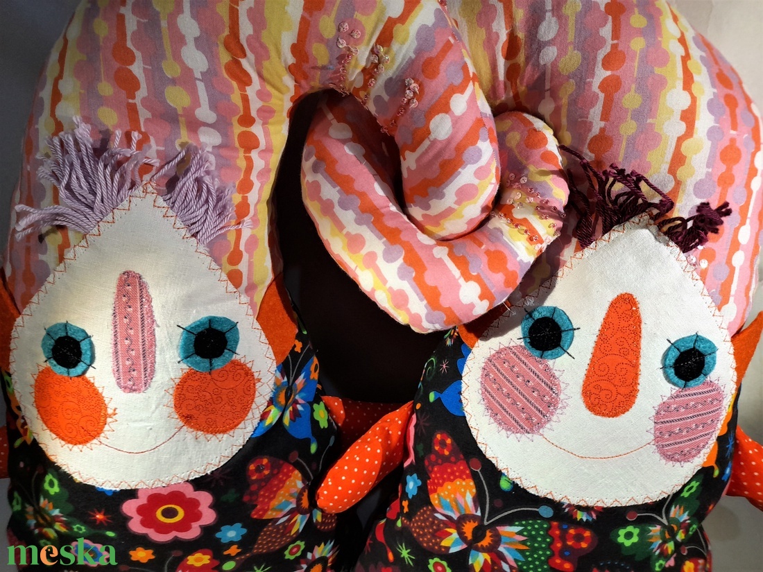 Két CsigaManó, virágos játékfigurák testvéreknek, barátoknak - játék & sport - plüssállat & játékfigura - manó - Meska.hu