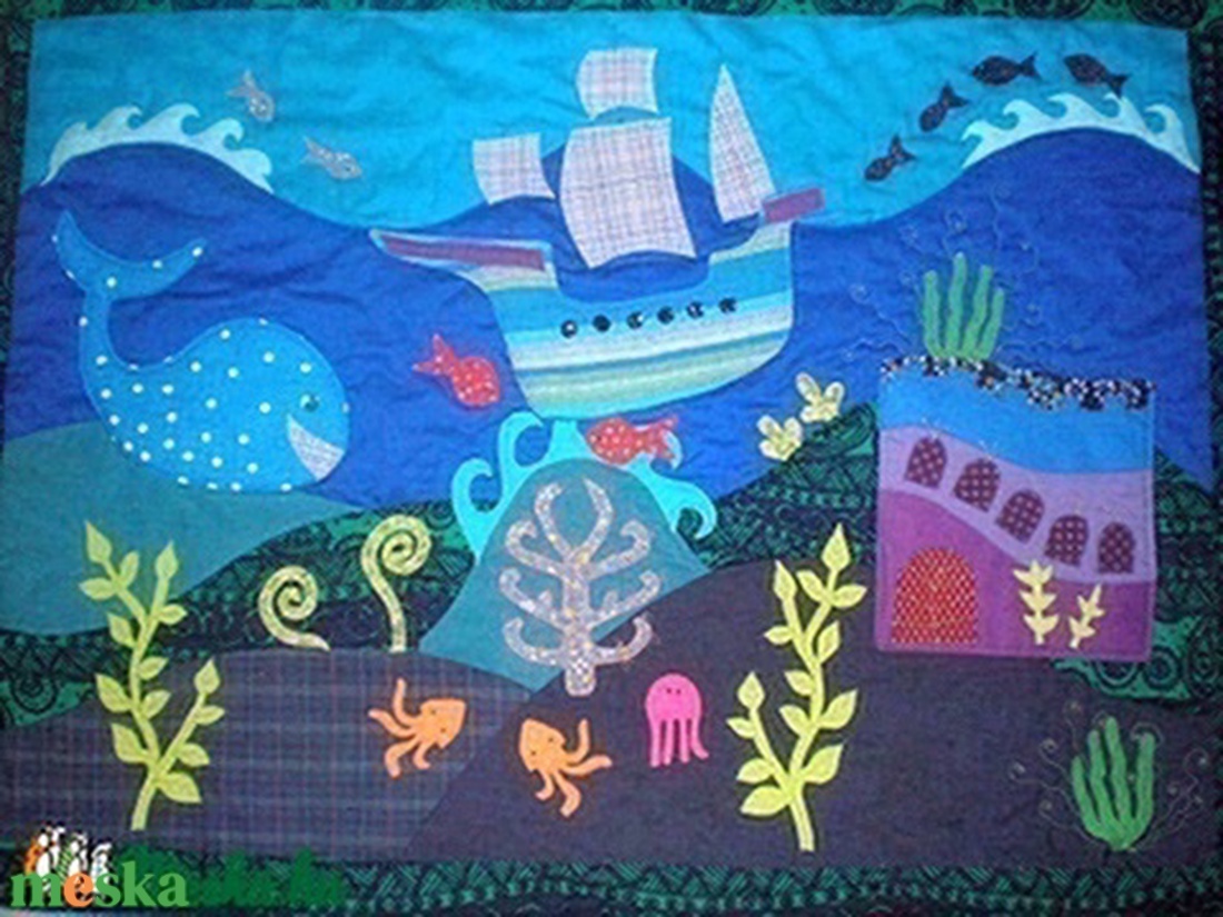 ZSEBEKKEL Tengeres falvédő, 160 x 100 cm - otthon & életmód - babaszoba, gyerekszoba - falvédő gyerekszobába - Meska.hu